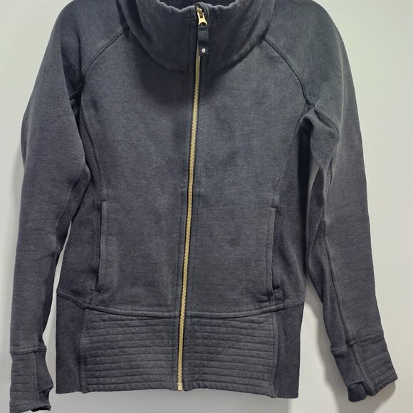 Lululemon Women's Size 6 Radiant Full Zip Jacket Pockets Dark Gray - Picture 9 of 10
